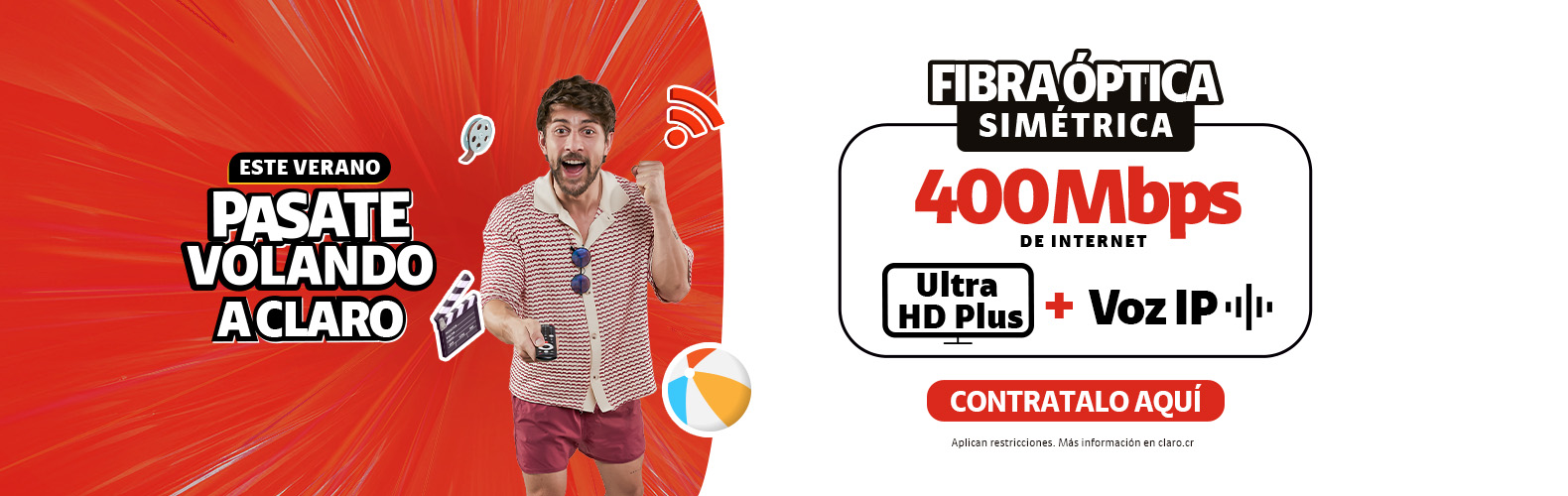 Internet fibra Óptica triple play